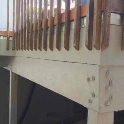 San Rafael Dry Rot Deck Repairs Post And Beam Painted Closeup
